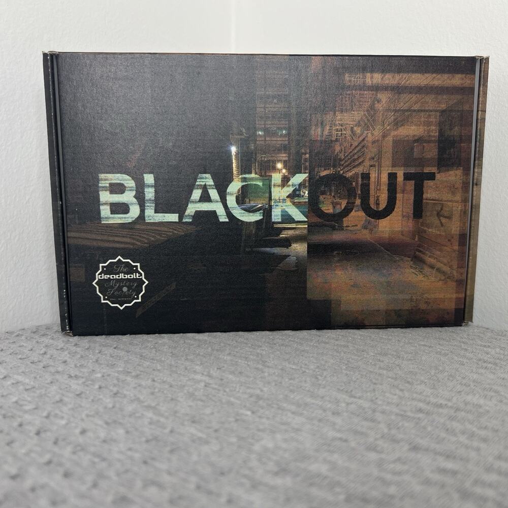 Deadbolt Mystery Society Blackout Monthly Subscription Puzzle Mystery Box New